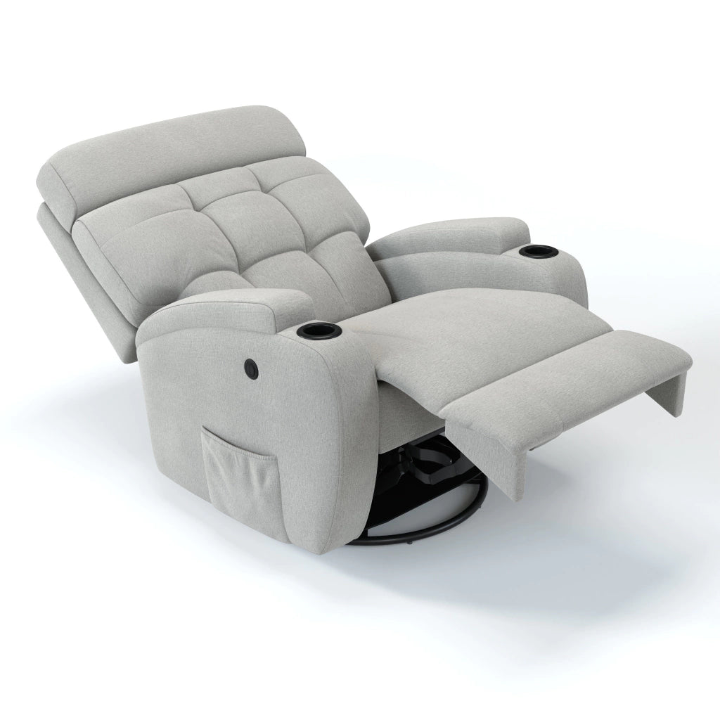 Poltrona Reclinável Damie Elétrica Giro e Balanço