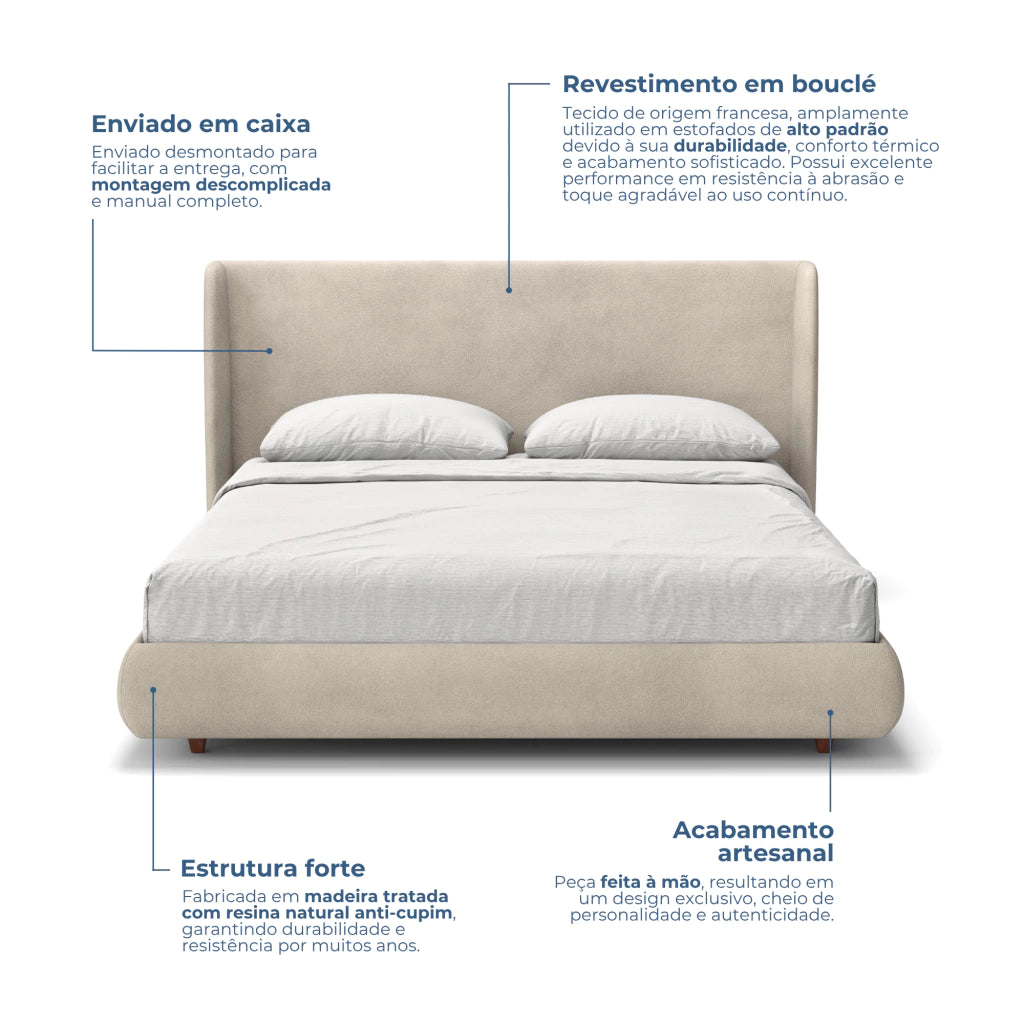 Cama Estofada Damie Slim