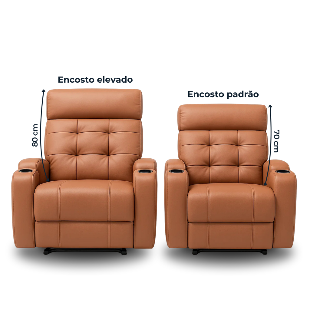 Encosto Fixo Mais Alto (indicado para pessoas acima de 1,85m de altura)